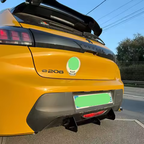 Fit Peugeot 208 GT 2019--2021 Year Rear Diffuser Bumper Lips Spoiler Splitter Body Kit Accessories