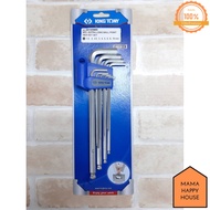 KING TONY ประแจหกเหลี่ยม หัวบอลยาว สีขาว ชุด 9 ตัว ขนาด 1.5-10มิล รุ่น 20109MR Mama Happy House