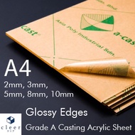 A4 Acrylic Sheet Board Panel Transparent Clear Plexiglas Perspex Casting