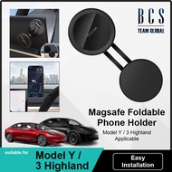 【 Ready Stock 】 BCS Foldable Magsafe Phone Holder Center Console for Tesla Model Y 3 Highland Interi