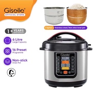 Giselle 16 in 1 Electric Digital Multi Function Pressure Cooker with 16 built in program  (1000W/6L)