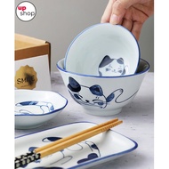 Japanese style dishes set dinner plate tableware gift box / Dinnerware Gift Set / ceramic dining set