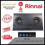 Rinnai 2 burner Inner Flame Glass Hob RB2GI *1 YEAR WARRANTY* FREE INSTALLATION* READY STOCKS
