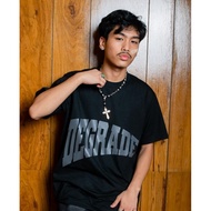 Degraded " All Hustle No Luck " Regular Size Mens T-shirts Clothes Cotton Menswear Top