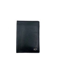 Braun Buffel Leather Passport Cover - Black