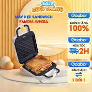 Máy kẹp sandwich GAABOR SM60M-WH01A công suất 600W lòng máy chống dính tiện lợi cho bữa sáng - Hàng 