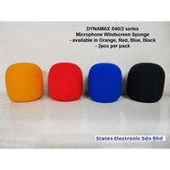 Dynamax 2pc Microphone Windscreen Mic Cover Mic Sponge (Black, Blue, Orange, Red)