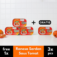 (Buy 3 Get 1 sarden ) RANESA Sarden saus tomat makanan kaleng - makanan kemasan kaleng - sarden kale