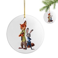 8cm Crazy Animal City 2d Acrylic Flat Pendant R9b0