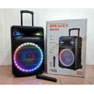 NDR Q-15 Bluetooth Speaker With Wireless Microphone 15Inch Speakers