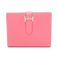 【二手】愛馬仕 HERMES 雙折錢包 Bearn Compact Rose Azalee 玫瑰杜鵑花色 其他 Bearn Compact Rose Azalee 女士二手 A