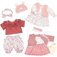 Reborn Doll Clothes for 20-22 Inch Dolls, 3 Sets 20 Inch Baby Doll Clothes Accessories 10 Pcs with D