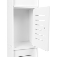 1 PCS White PVC Storage Cabinet for Small Spaces over the Toilet Cabinet for Skinny Bathroom Storage