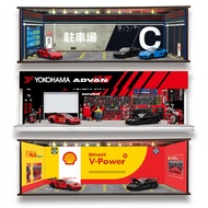 KRMK DIORAMA GARAGE 1/ GARAGE ADVAN YOKOHAMA64 WITH LED