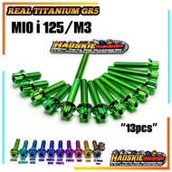 REAL TITANIUM GR5 YAMAHA MIO i 125/M3 CRANKCASE BOLTS SET (13pcs)