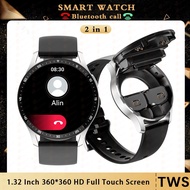 2023 Smart Watch TWS Two In One Wireless Bluetooth Dual Headset Call Watch Heart Rate Health Smartwatch Music Sport Headset Men