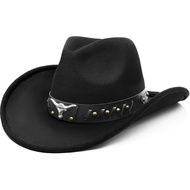 Cowboy Hat,Cowgirl Hat,Cowboy Hats for Women Men Western Cowgirl Hats White/Black
