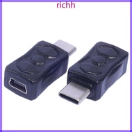 Richh Mini USB Female to Type C Male Conversion Adapter 5V 2A Charging Adapter