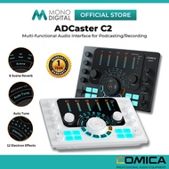 COMICA ADCASTER C2 MULTI-FUNCTIONAL AUDIO INTERFACE WITH I/O INTERFACES, 8 SOUND PADS FOR PODCASTING