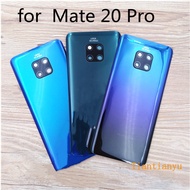 Huawei Mate 20 Pro Glass Back Cover Rear Door Housing Battery Case Replacement Repair Parts For Mate20 Pro With Camera Lens+Logo