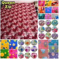 QUEEN SIZE BEDSHEET WITH ZIP/SARUNG TILAM BESAR ZIP COTTON GOOD QUALITY