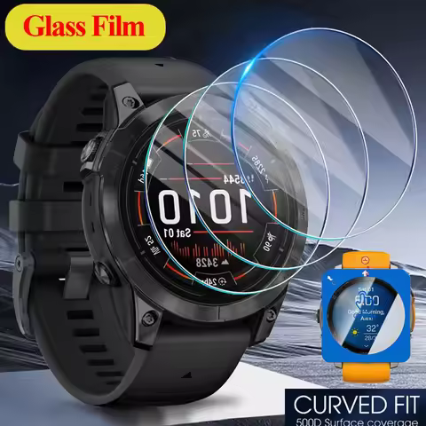 HD Tempered Glass Film For Garmin Fenix 8 7 Tactix 8 Quatix 8 Screen Protector Glass Film Forerunner