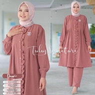 FASHIONABLE Reva Daily Set UKURAN JUMBO Setelan Cringkle Airflow Polos