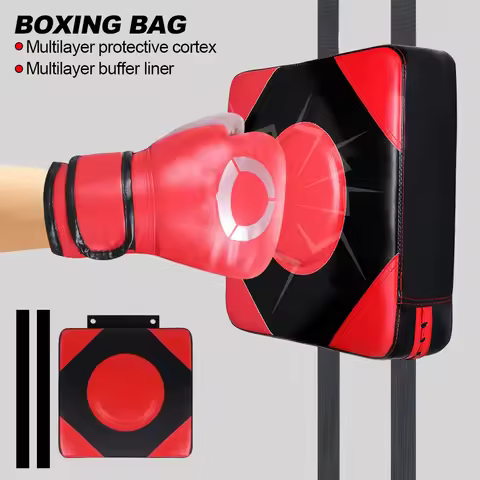 Taekwondo Quality Leather Wall Focus Pads Muay Thai Foot Target Training Sandbags Adjustable Height 