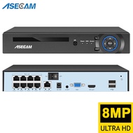 【Official Products】 Super 8MP POE NVR Video Recorder Audio IP Camera H.265 CCTV System ONVIF Network