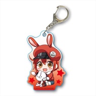 Cells at Work keychain Rabbit Ear ver. When cells work chibi Backpack bag decoration accessories