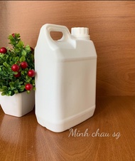 (Combo 5) Can Nhựa 2 Lít HDPE +Nắp Seal Chống Tràn Can Loại Dày - Giá Rẻ