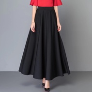 🌈S-3XL🌈 A-Line Plus Size Women Maxi SkirtsLarge Swing Maxi Skirt SKIRT LABUH MUSLIMAH KEMBANG TAK JA