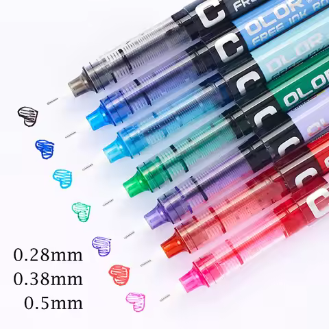 0.28mm/0.38m/0.5mm Fine Nib Gel Pen Student School Office Stationery Big Ink Capacity Ballpoint Pen 