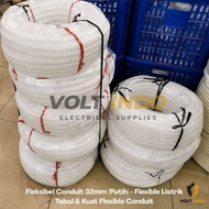Flexible Conduit 32mm (White) - Flexible Electric Thick & Strong Flexible Conduit