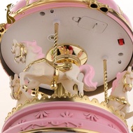 [kokiya] Resin Carousel Music Box  Rotating Carousel Mechanical Music Box for Children Girls