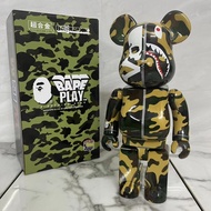 Ready Stock Bearbrick 400% Kubrick Bear Violent Bear Art Series Joint Ringing Building Block Bear Camouflage Collectibles Home Decoration ABS Color Box