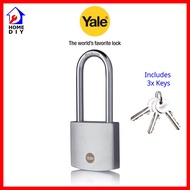 Yale Y120B/50/163/1 High Security Padlock- 50mm Weather Resistant Brass Padlocks w/ Chrome Finish + 3 Keys