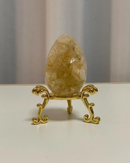 黃晶蛋 黃晶恐龍蛋 全拋 水晶 水晶擺設