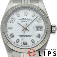 勞力士 Datejust 女士腕錶 79174(F)，附錶盒、保固卡、國際服務保固卡，18K 白金/不鏽鋼材質，白色錶盤，拋光處理，2004 年款，成色極佳 [二手]