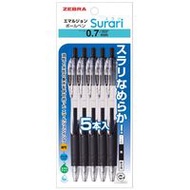 ZEBRA 油性原子筆 Slari 0.7 P-BN11-BK5 黑色 5入