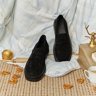 MINX รุ่น Wynn velvet รองเท้า โลฟเฟอร์หนังกลับ (loafer) cookie--preorder 35