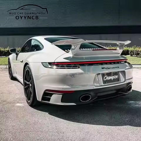 New Sport Design Carbon Fiber FRP Auto Wing Spoiler Rear Trunk Lip Spoilers Fit for Porsche Carrera 