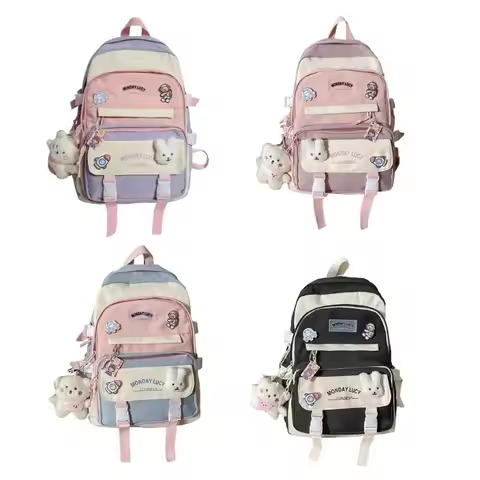 M6CC Fashionable Book Bag for Teen Girls and Grade School Students Laptop Backpack Travel School Bag