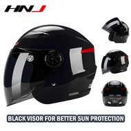 HNJ Half Face Helmet Motor Open Face (56-62CM) Motorcycle Bicycle