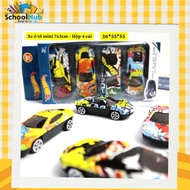 Box of 4 Mini Cars 7x3cm