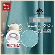 BlackPeacock【Ready Stock】Esquisse Series /Soft Thick Velvet Curtain /90–99% Blackout / Langsir Hotel
