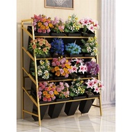 Flower Shop Wedding Shop Flower Stand Flower Display Stand Iron Trapezoidal Multi-Layer Display Stan
