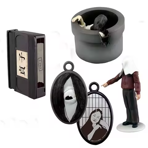 4 Piece/set Mini Decoration Sadako The Grudge Horror Japanese Scary Movie Model Action Figures PVC P