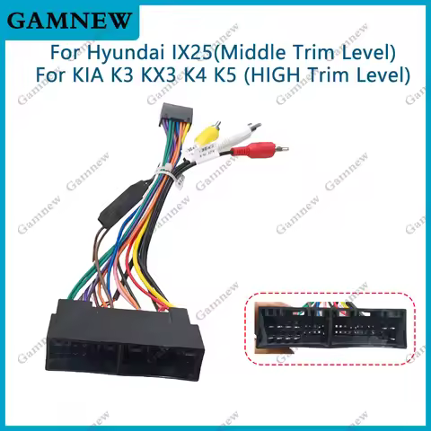 Car Radio Cable Wire Harness Adapter for Hyundai IX25 KX3 KIA K3 K4 K5 Navi Android Audio Media Play