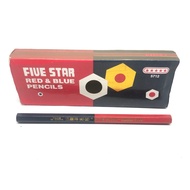 MERAH FIVE STAR RED BLUE WOODEN PENCIL 5712